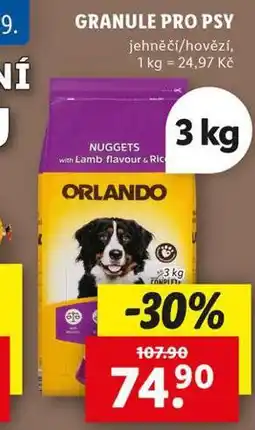 Lidl Orlando granule pro psy nabídka
