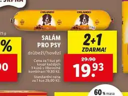 Lidl Orlando salám pro psy nabídka