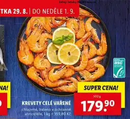 Lidl Krevety celé vařené nabídka