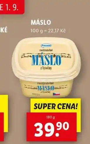 Lidl Máslo nabídka