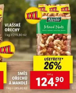 Lidl Směs ořechů a mandlí nabídka