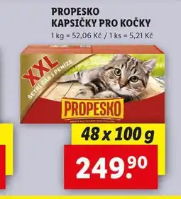 Lidl Propesko kapsičky pro kočky nabídka