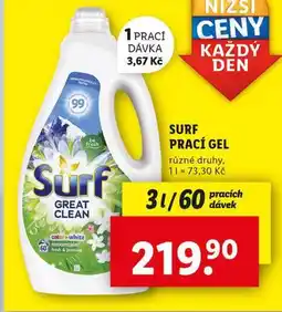 Lidl Surf prací gel nabídka
