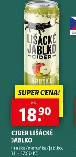 Lidl Cider lišácké jablko nabídka