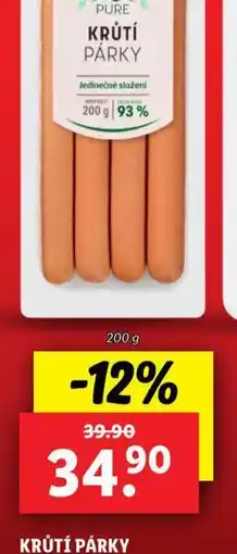 Lidl Krůtí párky nabídka