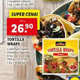 Lidl Tortilla wraps nabídka