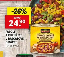 Lidl Fazole a kukuřice v rajčatové omáčce nabídka