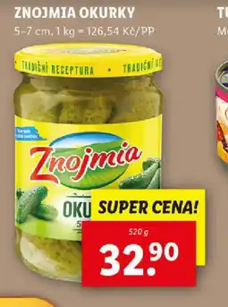 Lidl ZNOJMIA Okurky nabídka
