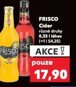Kaufland FRISCO Cider nabídka