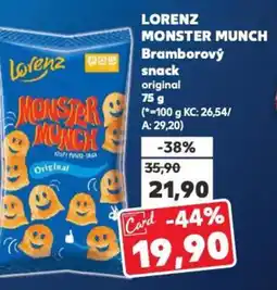 Kaufland LORENZ MONSTER MUNCH Bramborový snack nabídka