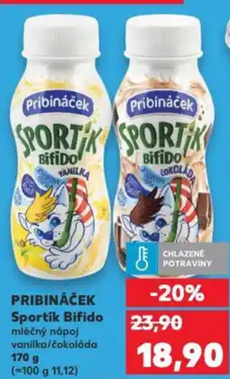 Kaufland PRIBINÁČEK Sportik Bifido nabídka