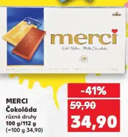 Kaufland MERCI Čokoláda nabídka