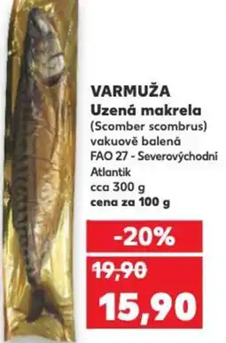 Kaufland VARMUŽA Uzená makrela nabídka