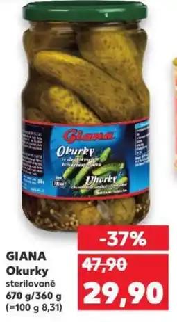 Kaufland GIANA Okurky nabídka