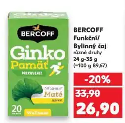 Kaufland BERCOFF Funkční/ Bylinný čaj nabídka