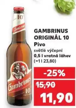 Kaufland GAMBRINUS ORIGINÁL 10 Pivo nabídka