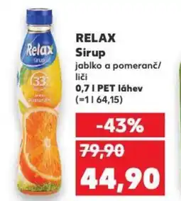 Kaufland RELAX Sirup nabídka
