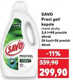 Kaufland SAVO Prací gel/ kapsle nabídka