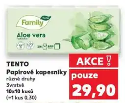 Kaufland TENTO Papírové kapesníky nabídka