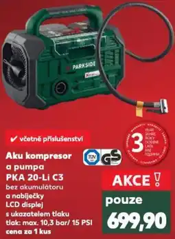 Kaufland Aku kompresor a pumpa PKA 20-Li C3 nabídka