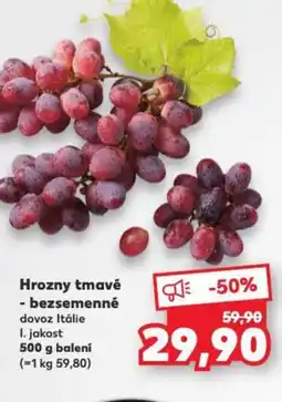 Kaufland Hrozny tmavé - bezsemenné nabídka