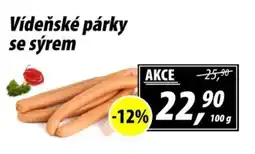 ZEMAN Vídeňské párky se sýrem nabídka