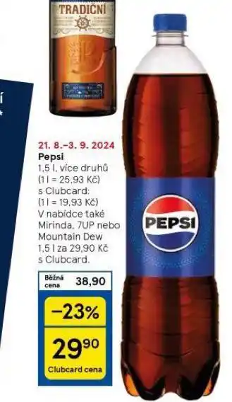 Tesco Pepsi nabídka
