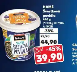 Kaufland Hamé švestková povidla nabídka