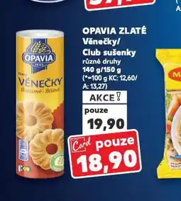 Kaufland Opavia zlaté věnečky / club sušenky nabídka