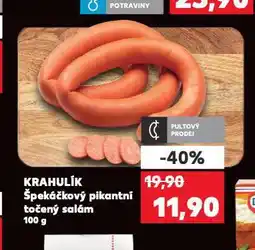 Kaufland Špekáčkový pikantní točený salám nabídka
