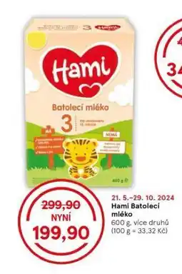 Tesco Hami batolecí mléko nabídka