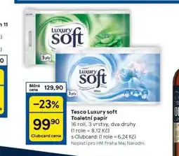 Tesco Luxury soft toaletní papír nabídka