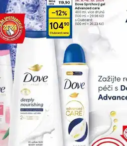 Tesco Dove sprchový gel nabídka