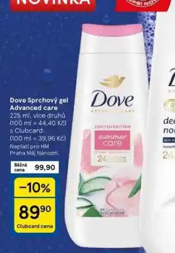 Tesco Dove sprchový gel nabídka