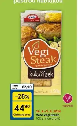 Tesco Veto vegi steak nabídka