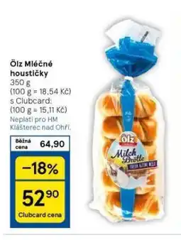 Tesco Olz mléčné houstičky nabídka