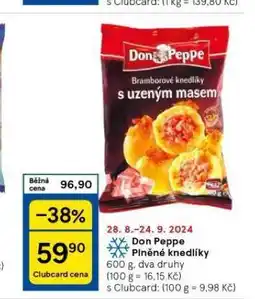 Tesco Don peppe plněné knedlíky nabídka