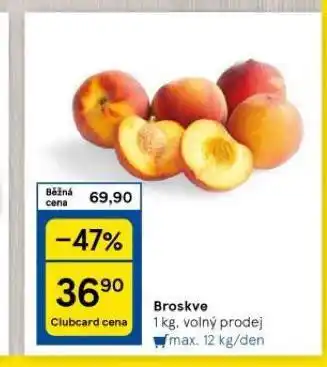 Tesco Broskve nabídka