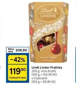 Tesco Lindt lindor pralinky nabídka