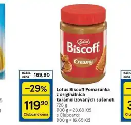 Tesco Lotus biscoff pomazánka nabídka