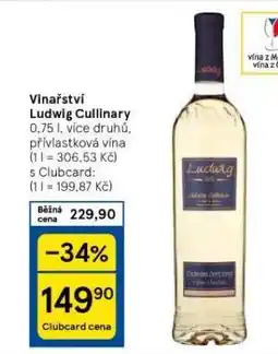 Tesco Vinařství ludwig cullinary nabídka