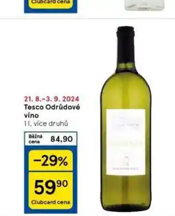 Tesco Odrůdové víno nabídka