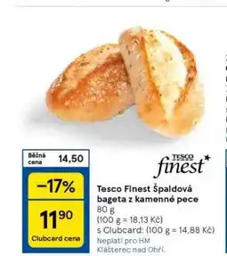 Tesco Špaldová bageta nabídka