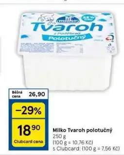 Tesco Milko tvaroh nabídka