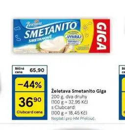 Tesco Želetava smetanito nabídka