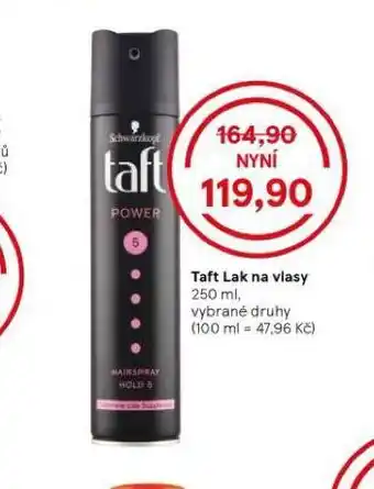 Tesco Taft lak na vlasy nabídka