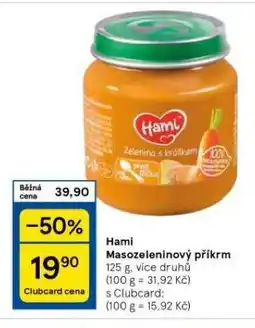 Tesco Hami masozeleninový příkrm nabídka