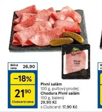 Tesco Chodura pivní salám nabídka