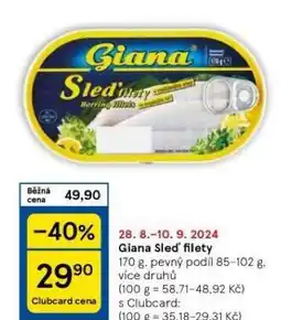 Tesco Giana sleďové filety nabídka