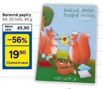 Tesco Barevné papíry nabídka